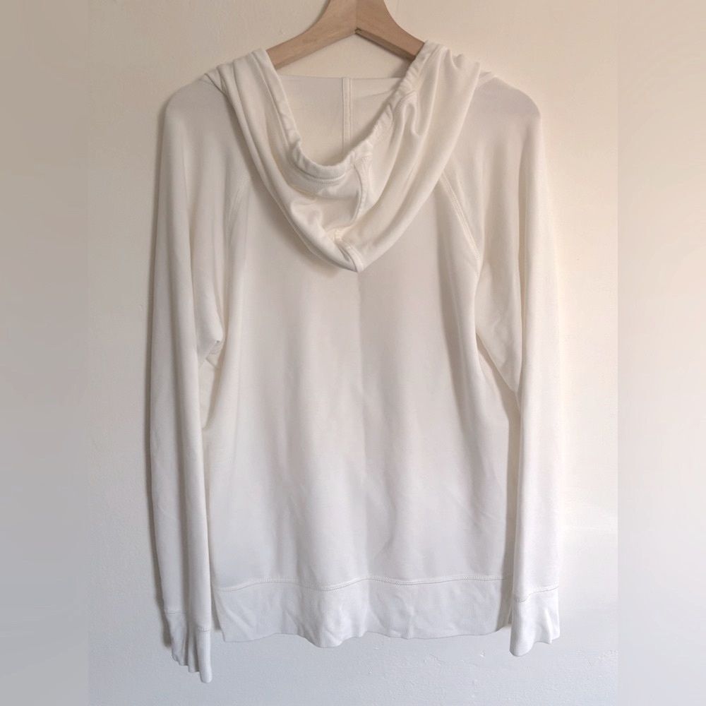 Lauren Ralph Lauren White/Cream Cross Front Hoodie Size Large - Picture 5 of 7